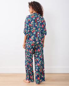 Pomegranate Tree - Eco Satin Wildest Dream Set - Navy - Printfresh