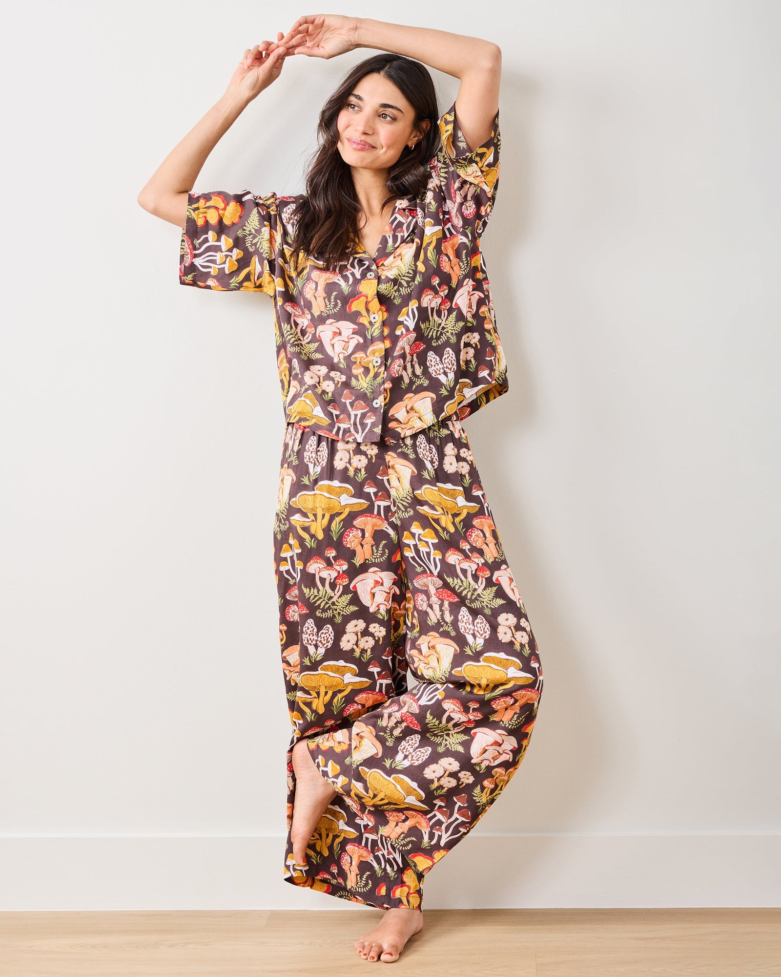 Mushroom Medley - Eco Satin Wildest Dreams Set - Truffle - Printfresh