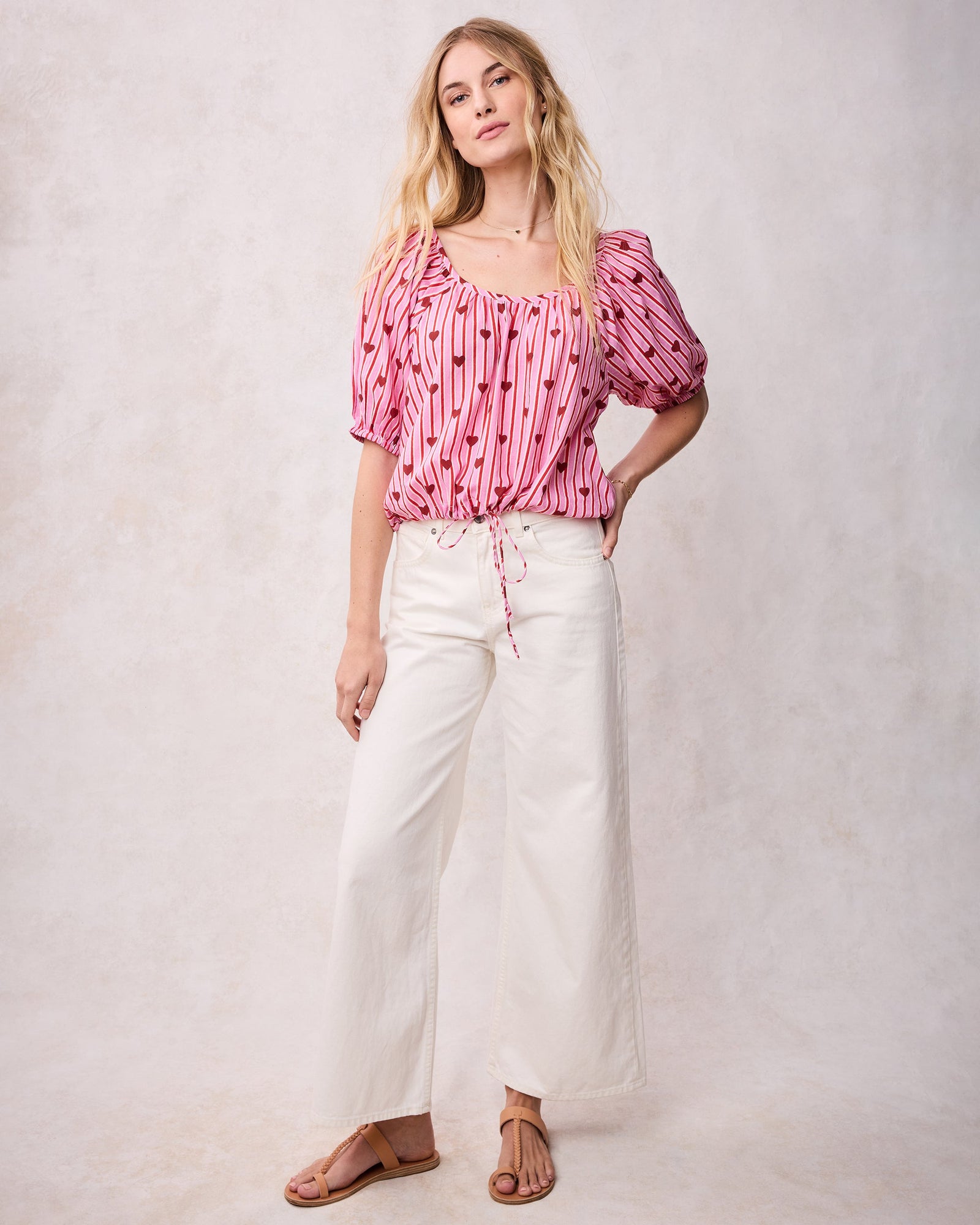 Sweethearts - Piper Blouse - Blushing Valentine - Printfresh