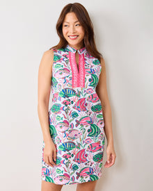 Tropical Fish - Ocean View Shift Dress - Cloud - Printfresh