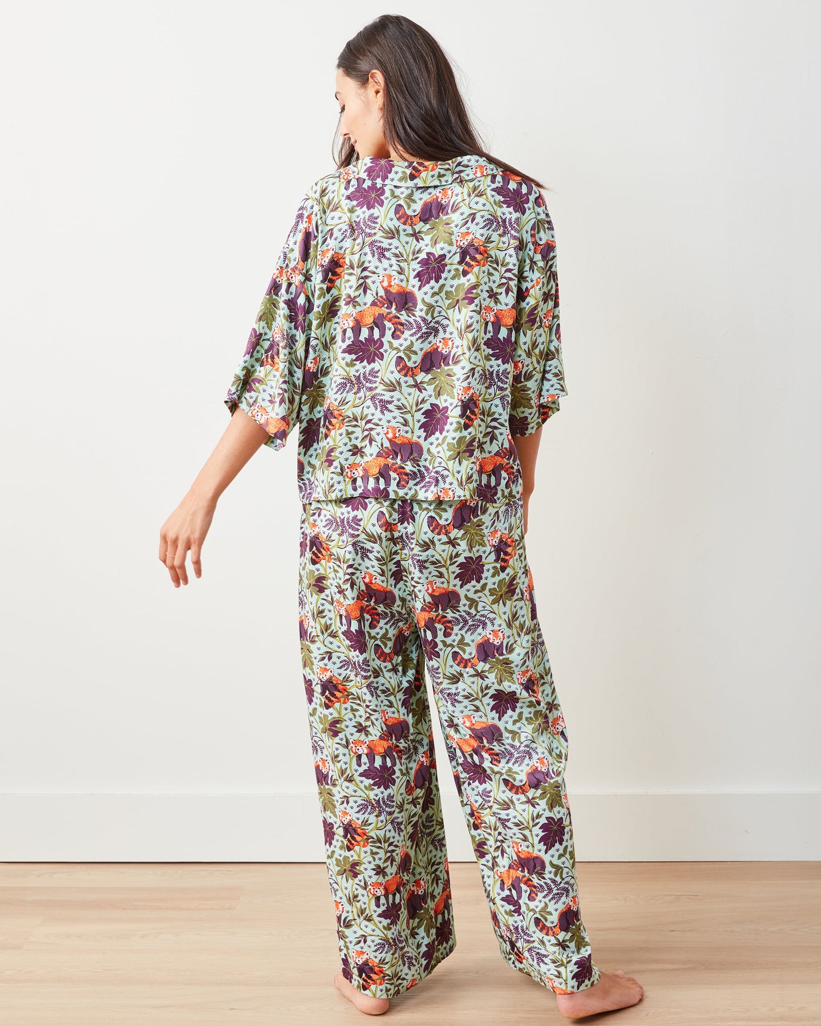 Red Pandas - Eco Satin Wildest Dreams Set - Soft Mint - Printfresh