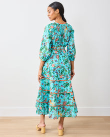 Garden District - Main Street Dress - Caribbean Blue - Printfresh