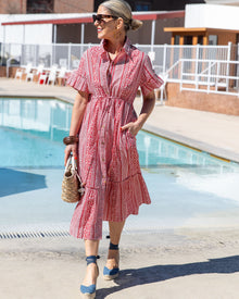 PF + Pencil & Paper Co. Red Paisley - Gwen Dress - Crimson - Printfresh