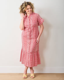 PF + Pencil & Paper Co. Red Paisley - Gwen Dress - Crimson - Printfresh
