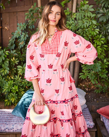 Tulip Bloom - Coconut Cafe Dress - French Pink - Printfresh