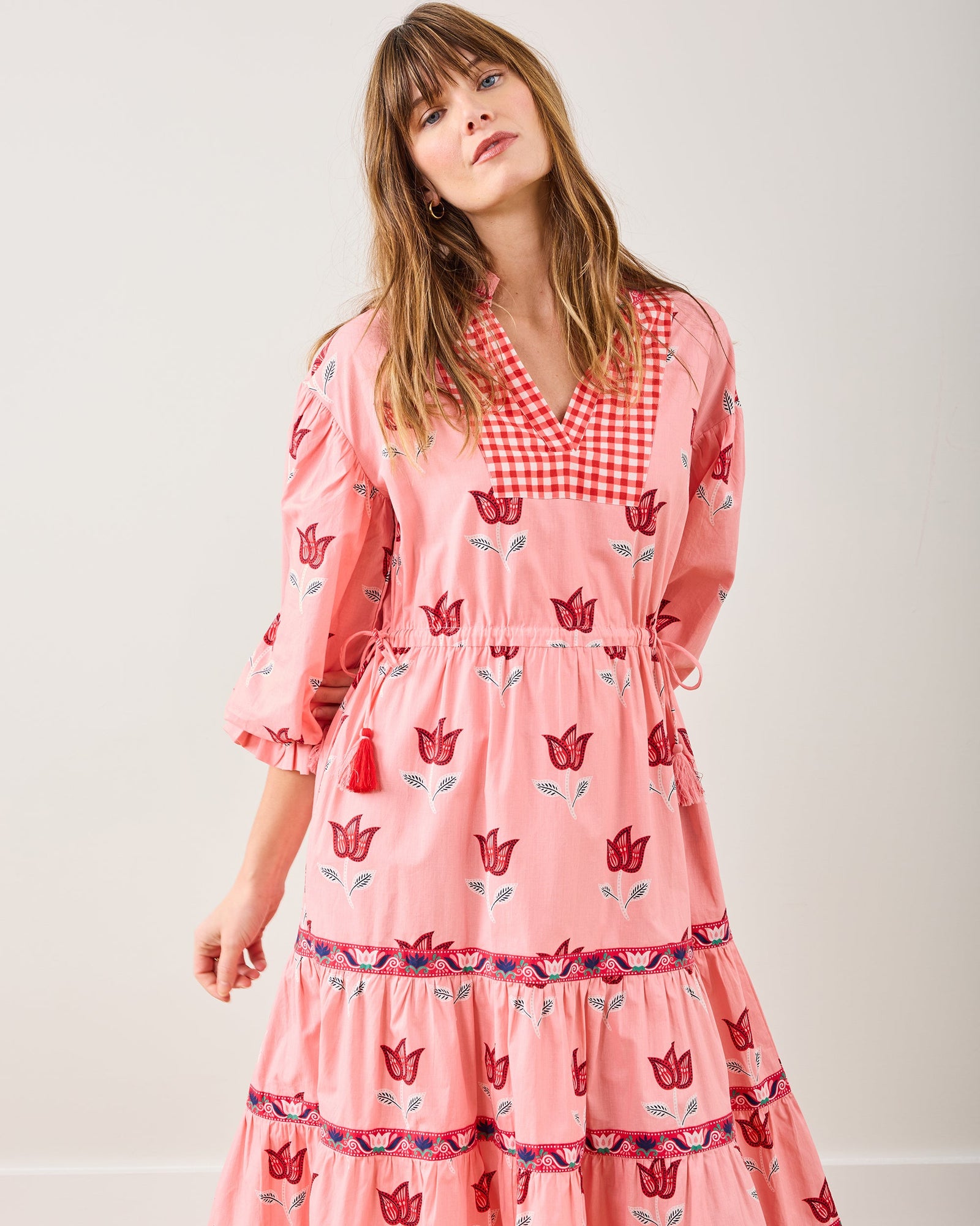 Tulip Bloom - Coconut Cafe Dress - French Pink - Printfresh