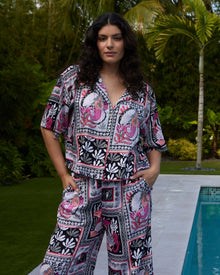 Tidal Tapestry - Eco Satin Wildest Dreams Set - Graphite - Printfresh