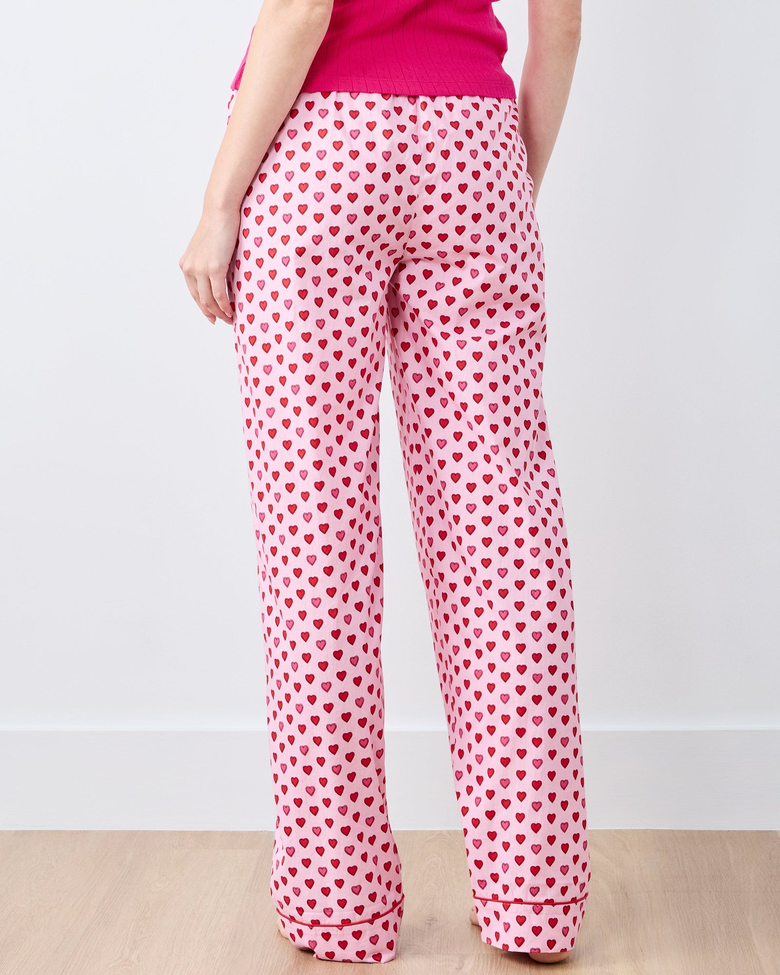 Mini Candy Hearts - PJ Pants - Pink Macaron - Printfresh