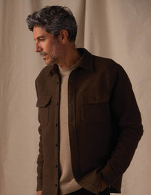 Men | Heavyweight Chamois Overshirt | Dark Brown