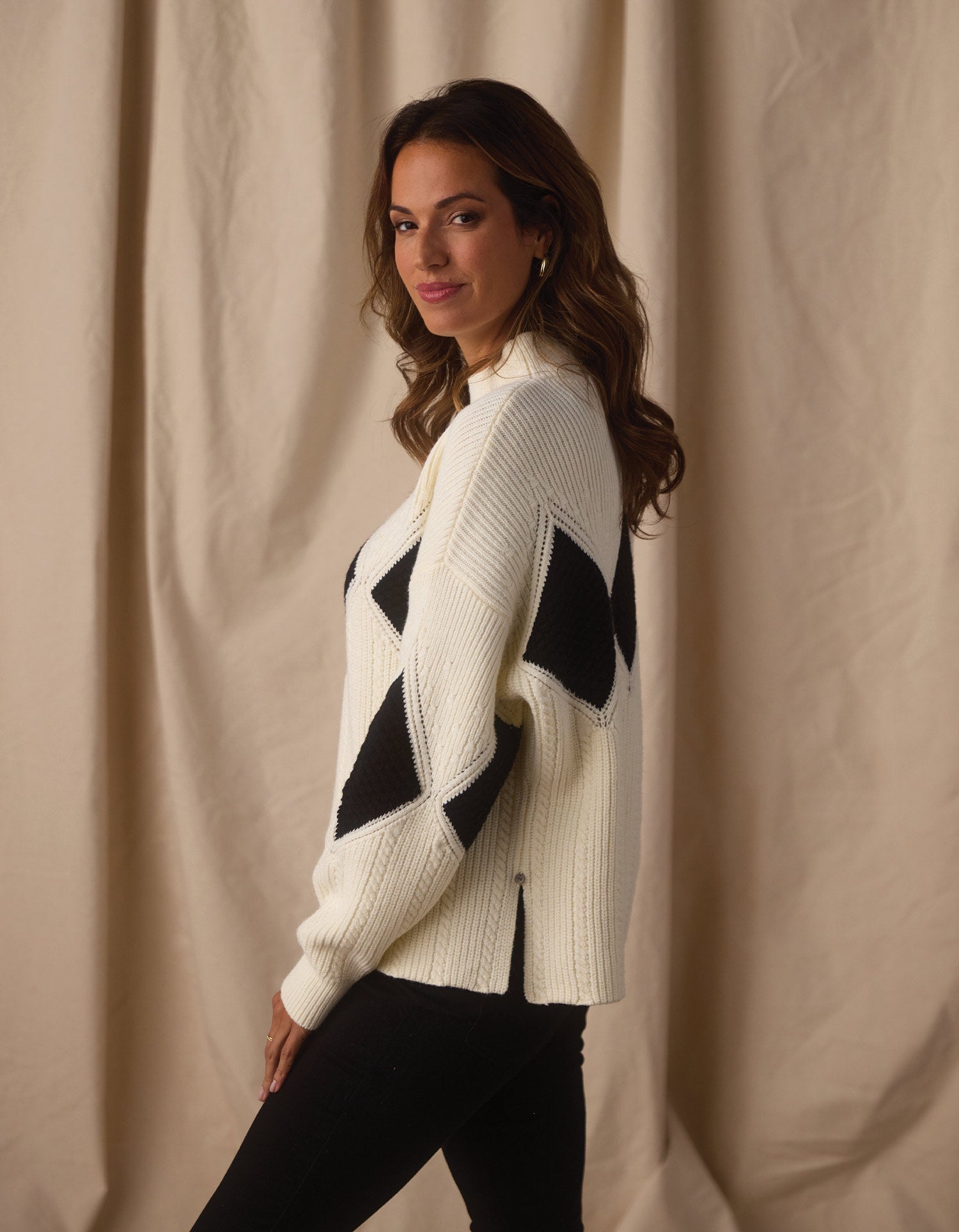 Women | Celeste Sweater | Cream/Black