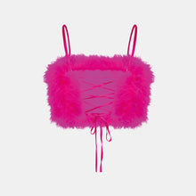 OW Collection Pixie Feather Top | Neon Pink