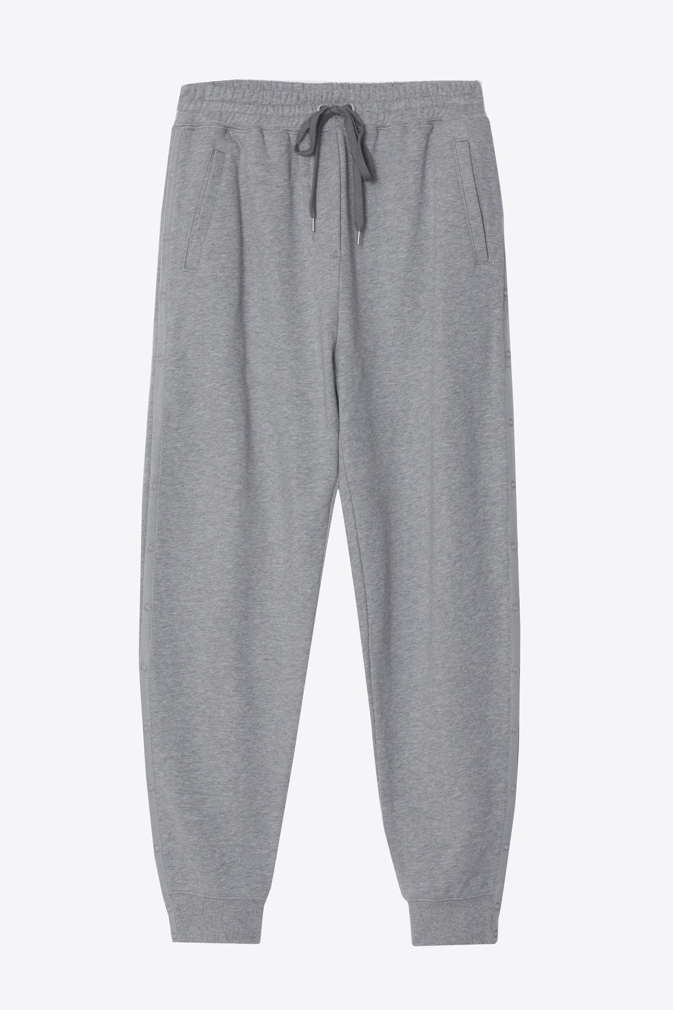 Sweatpant With Side Snaps | Grey Melange
