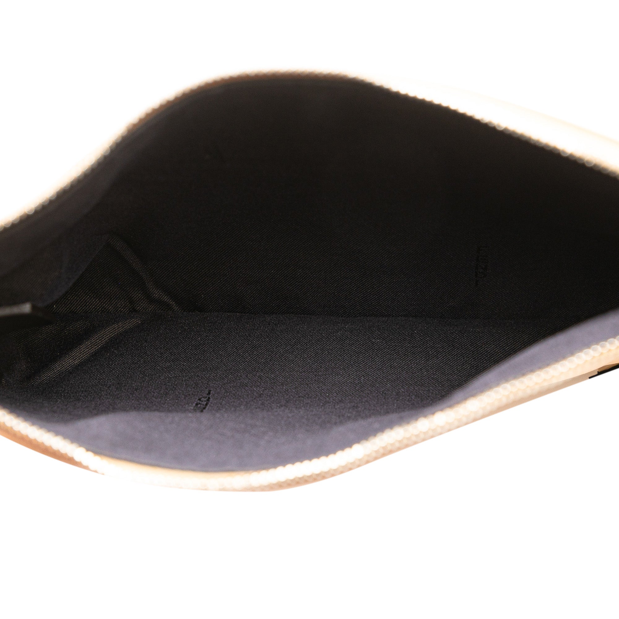 Fendi | Pre-Owned Zucca Leather and Raffia Triplette Clutch | Brown/Beige