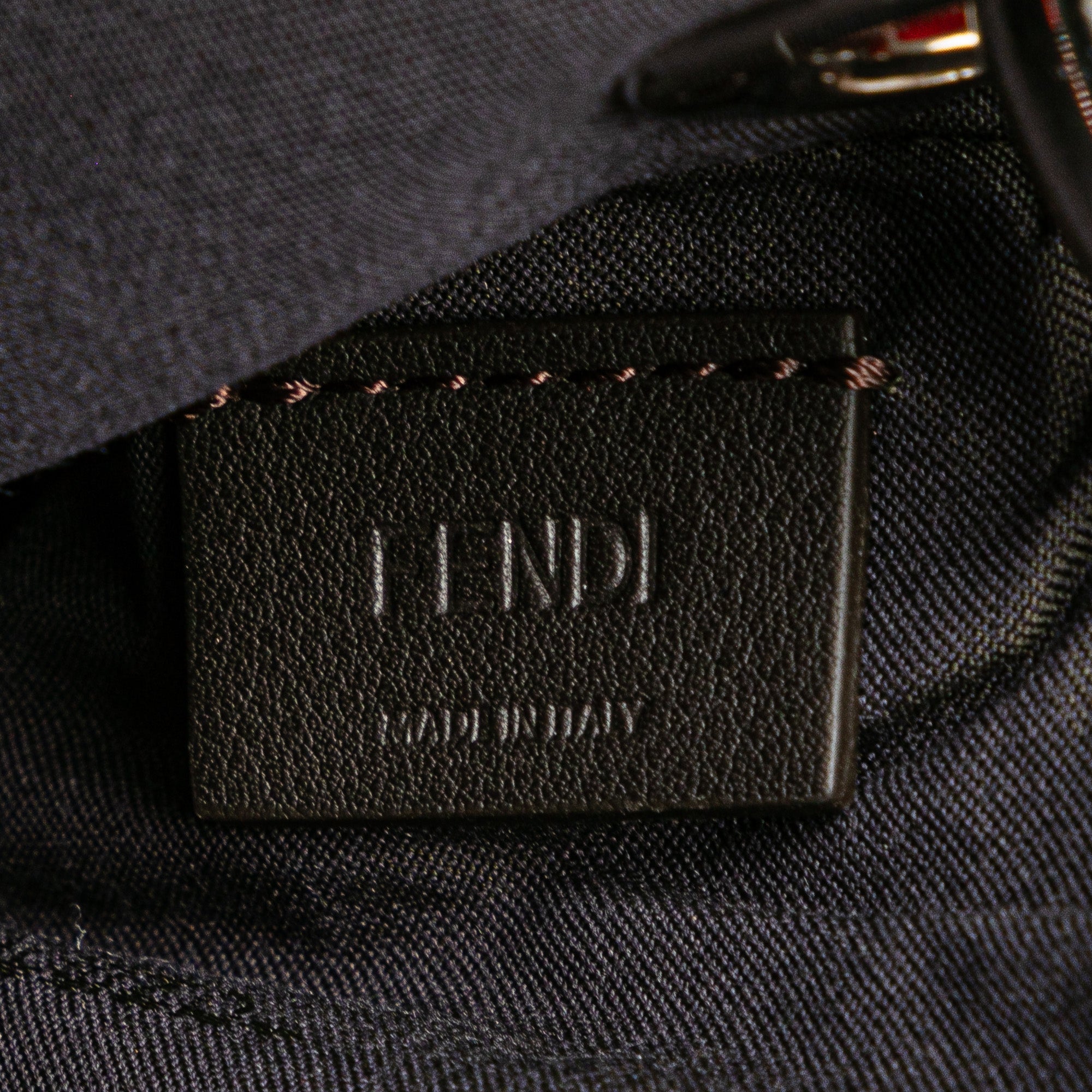 Fendi | Pre-Owned Zucca Leather and Raffia Triplette Clutch | Brown/Beige