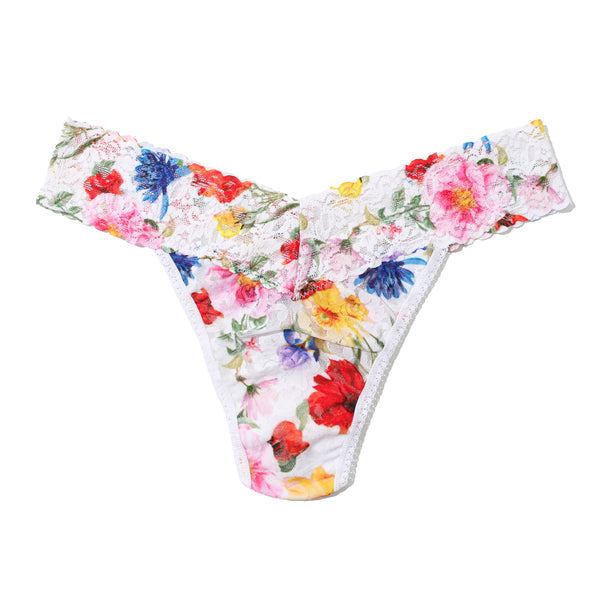 Signature Lace Original Rise Thong | Meadow Mix (White)