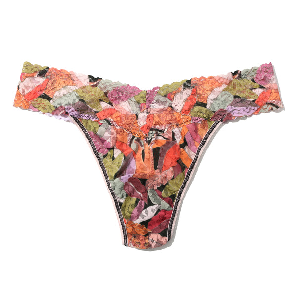 Signature Lace Original Rise Thong | Now You See Me (Black)