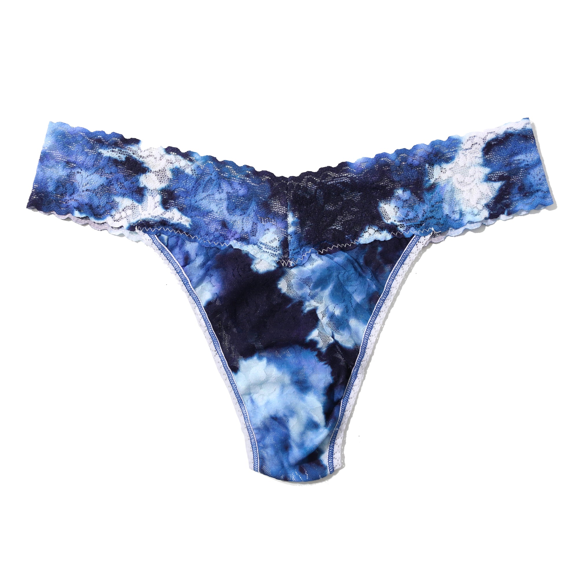 Signature Lace Original Rise Thong | Such A Blur (Blue)