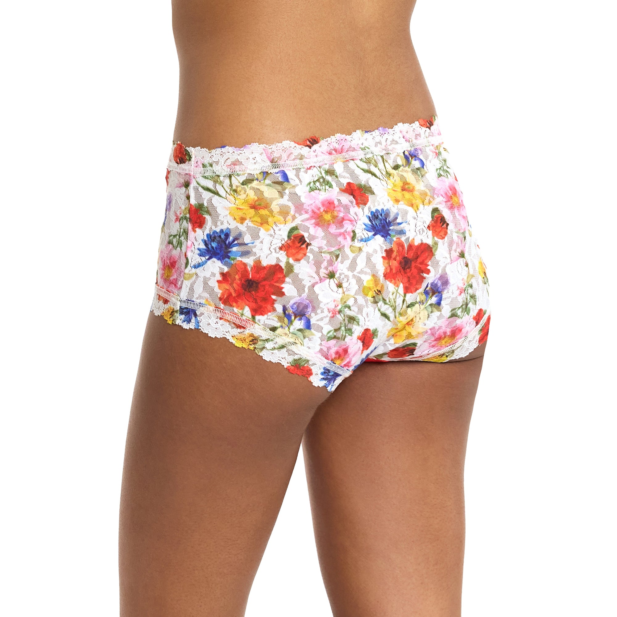 Signature Lace High Rise Boyshort | Meadow Mix (White)