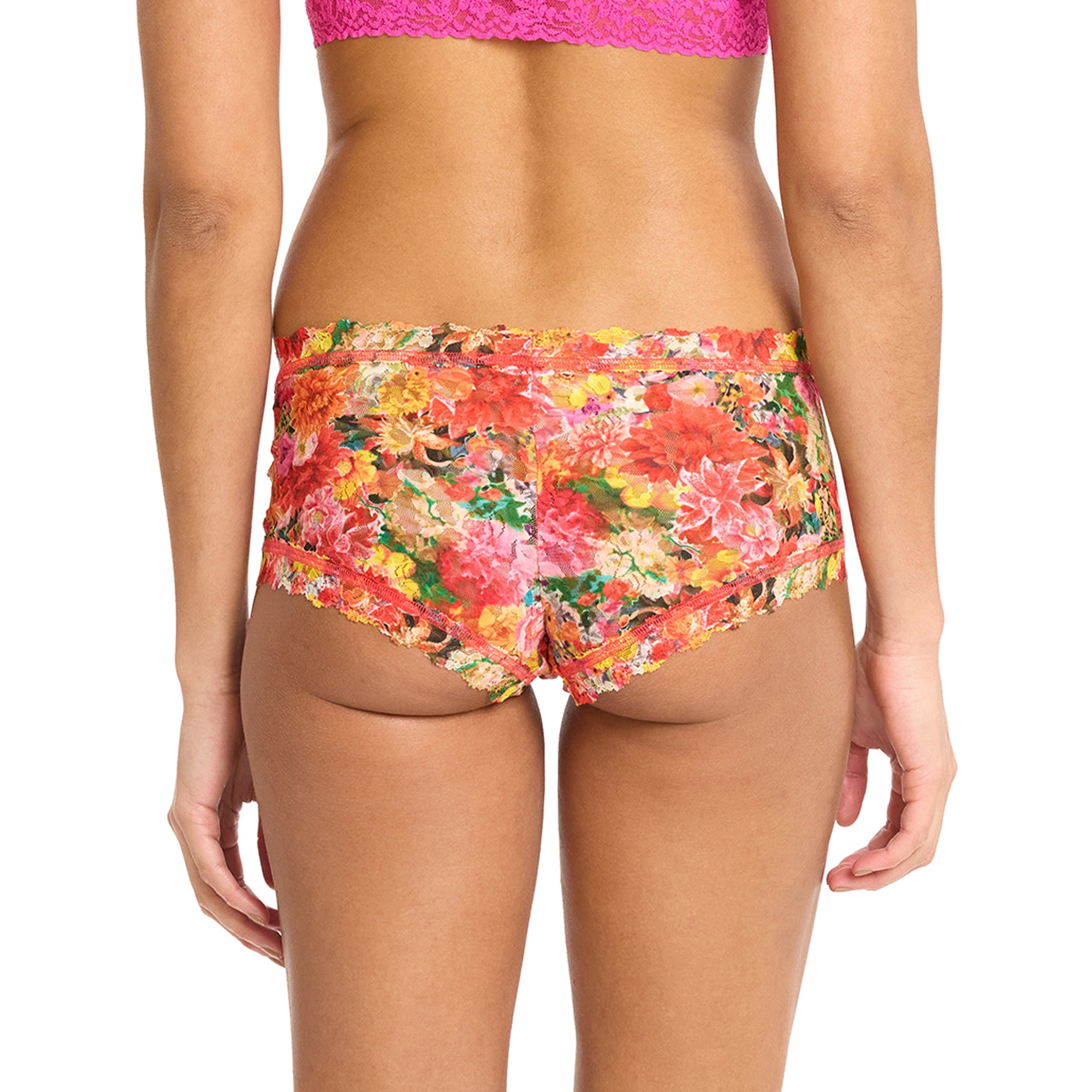 Signature Lace Boyshort | Floramania (Pink)