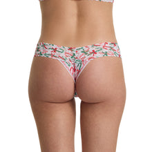 Signature Lace Low Rise Thong | Candy Cane Delight (White)