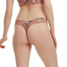 Signature Lace Low Rise Thong | Terracotta Rose