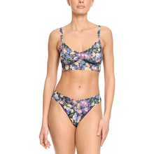 Vneck Retro Bralette | Dream Garden (Black)