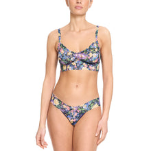 Vneck Retro Bralette | Dream Garden (Black)