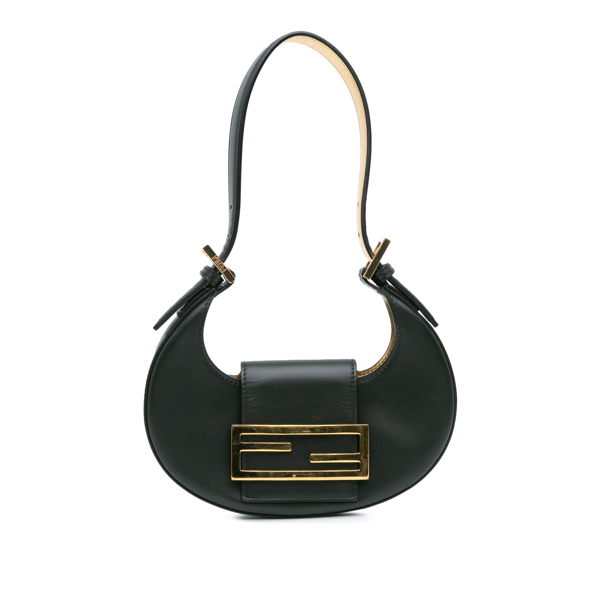 Fendi | Pre-Owned Mini Leather Cookie Hobo | Black