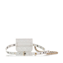 Chanel | Pre-Owned Punk Chain Leather Belt Bag | White