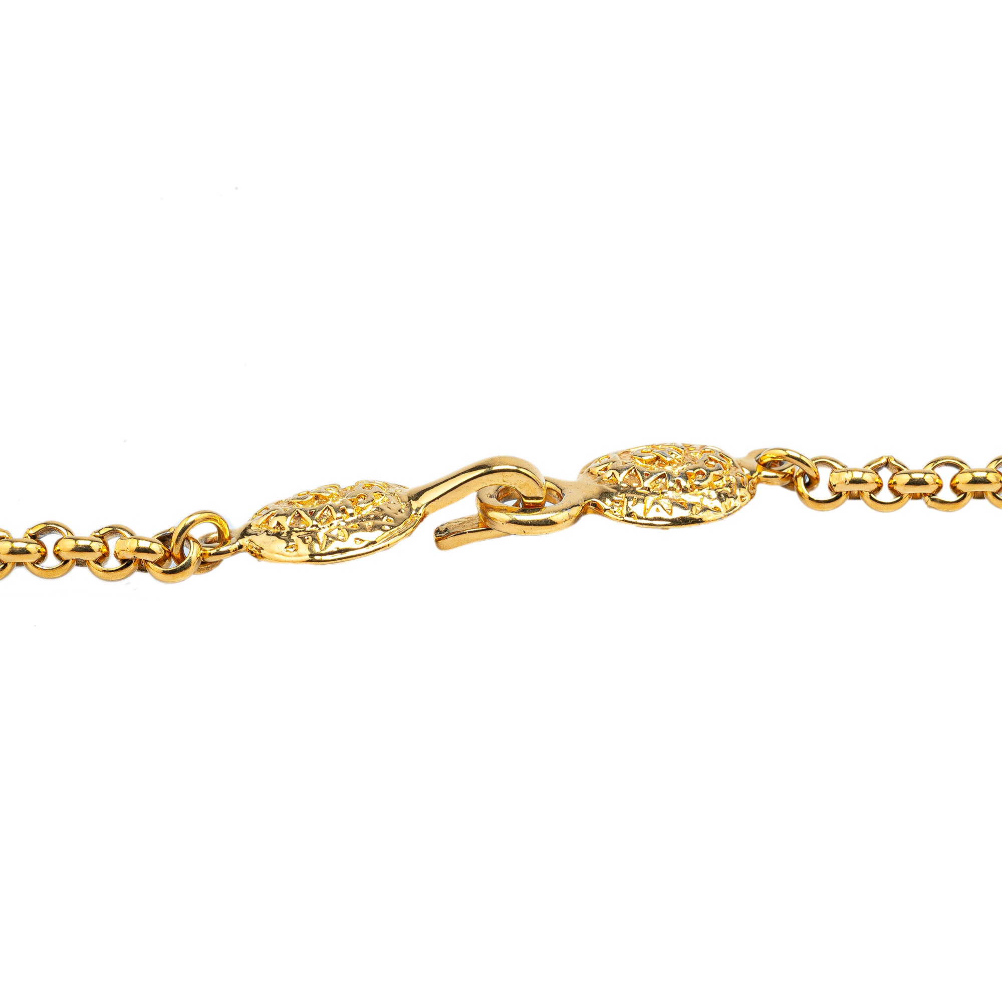 Chanel | Pre-Owned Gold Plated CC Medallion Pendant Necklace | Gold