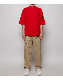 Palm Angels | Men | Broken Palm Drawstring Chino Pants | Beige x Green