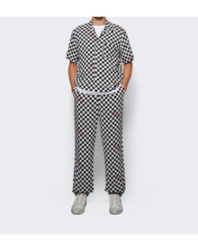 Palm Angels | Men | Damier Check Print Easy Pants | Grey