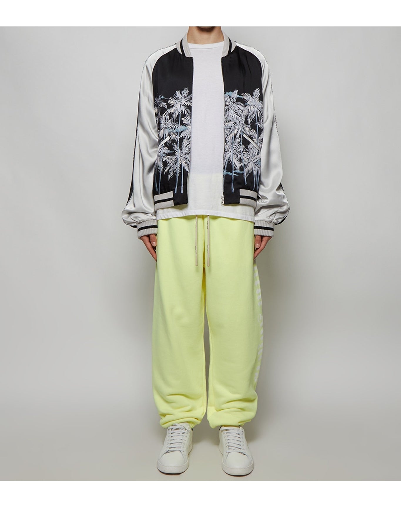Palm Angels | Men | Logo Drawstring Motif Sweatpants | Fluorescent Yellow