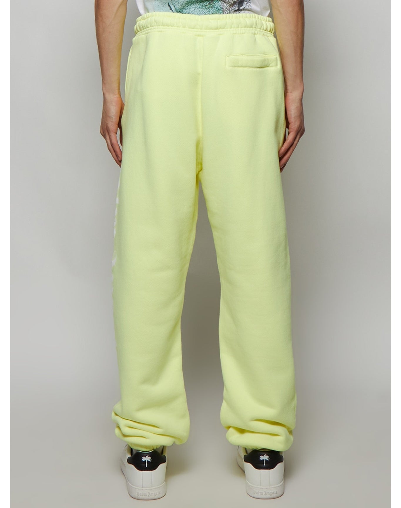 Palm Angels | Men | Logo Drawstring Motif Sweatpants | Fluorescent Yellow