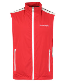 Palm Angels | Men | Striped Classic Logo Vest | Red x Off White