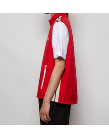 Palm Angels | Men | Striped Classic Logo Vest | Red x Off White
