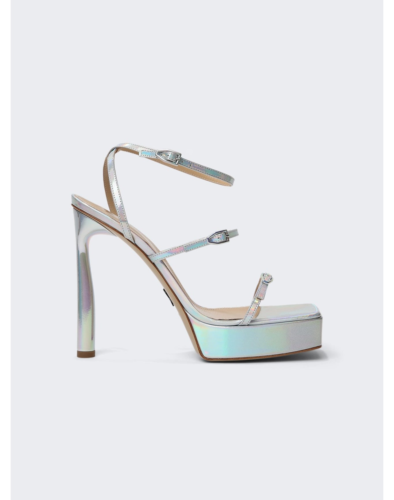 Paul Andrew | Women | Slinky Platform Sandals | Iridescent Mirror