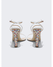 Paul Andrew | Women | Slinky Sparkle High Heel Sandals | White