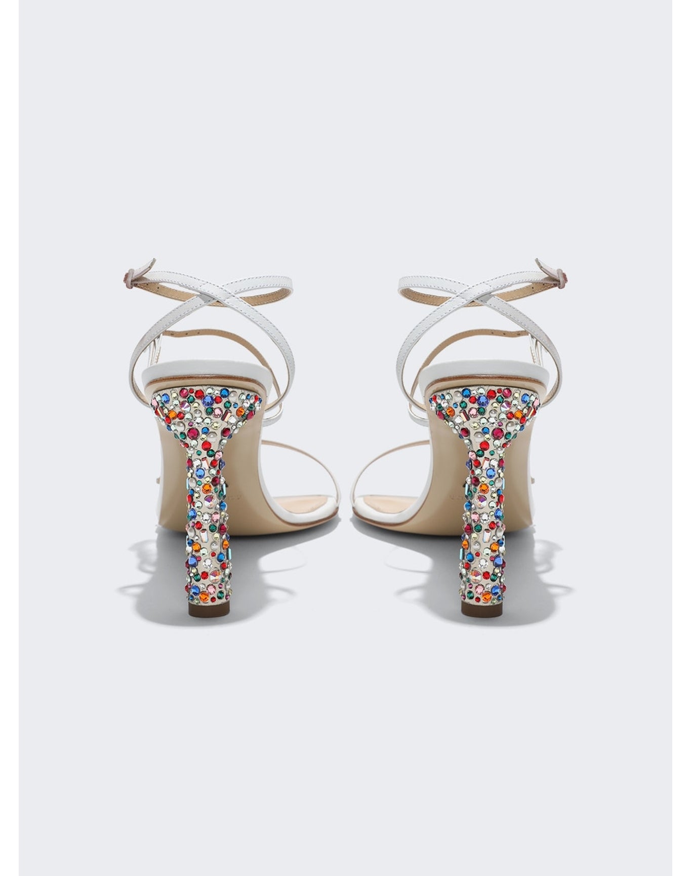 Paul Andrew | Women | Slinky Sparkle High Heel Sandals | White