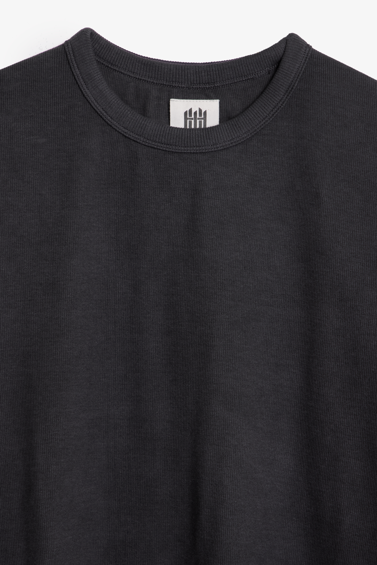 Perfect Slim Ribbed Tee | Washed Black