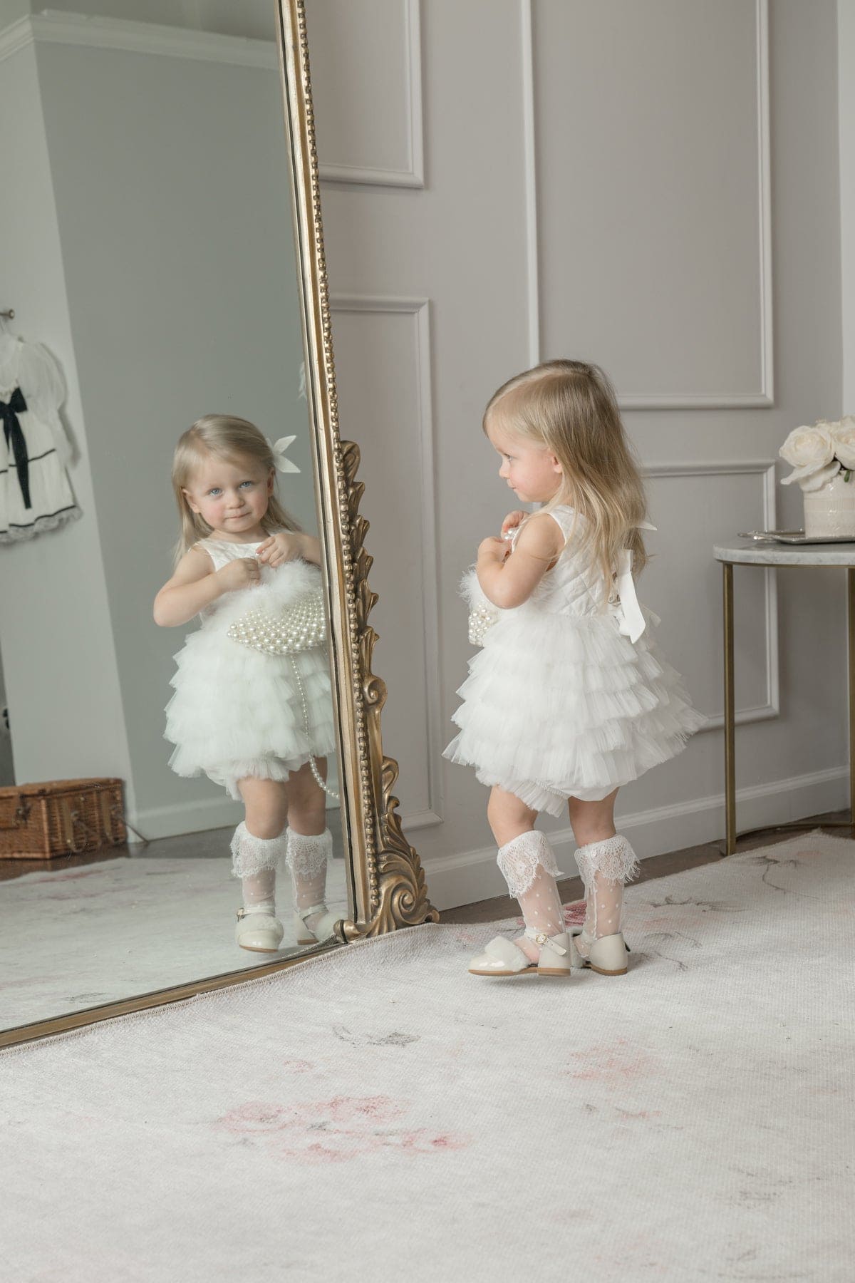 Girl | Poppy Quilted Romper | White