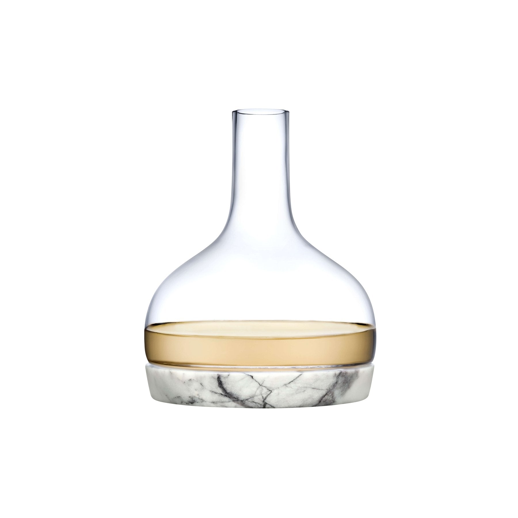 Chill Carafe With Marble Base | Clear Crystal/Marble