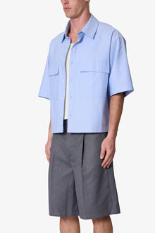 Poplin Bus Driver Shirt | Light Blue