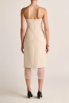 Portia Strapless Dress | Oyster
