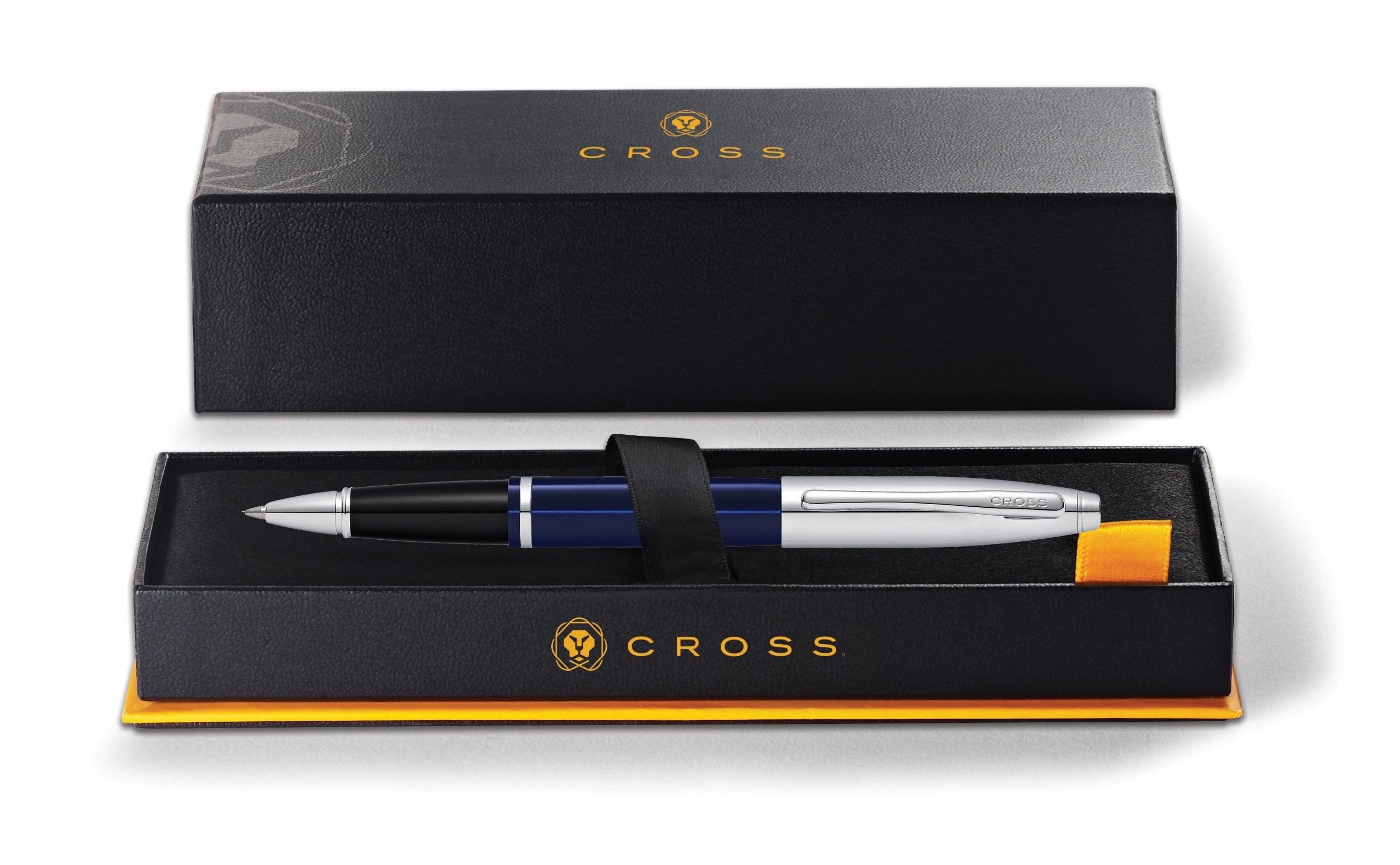 Calais Rollerball Pen | Chrome & Blue Lacquer