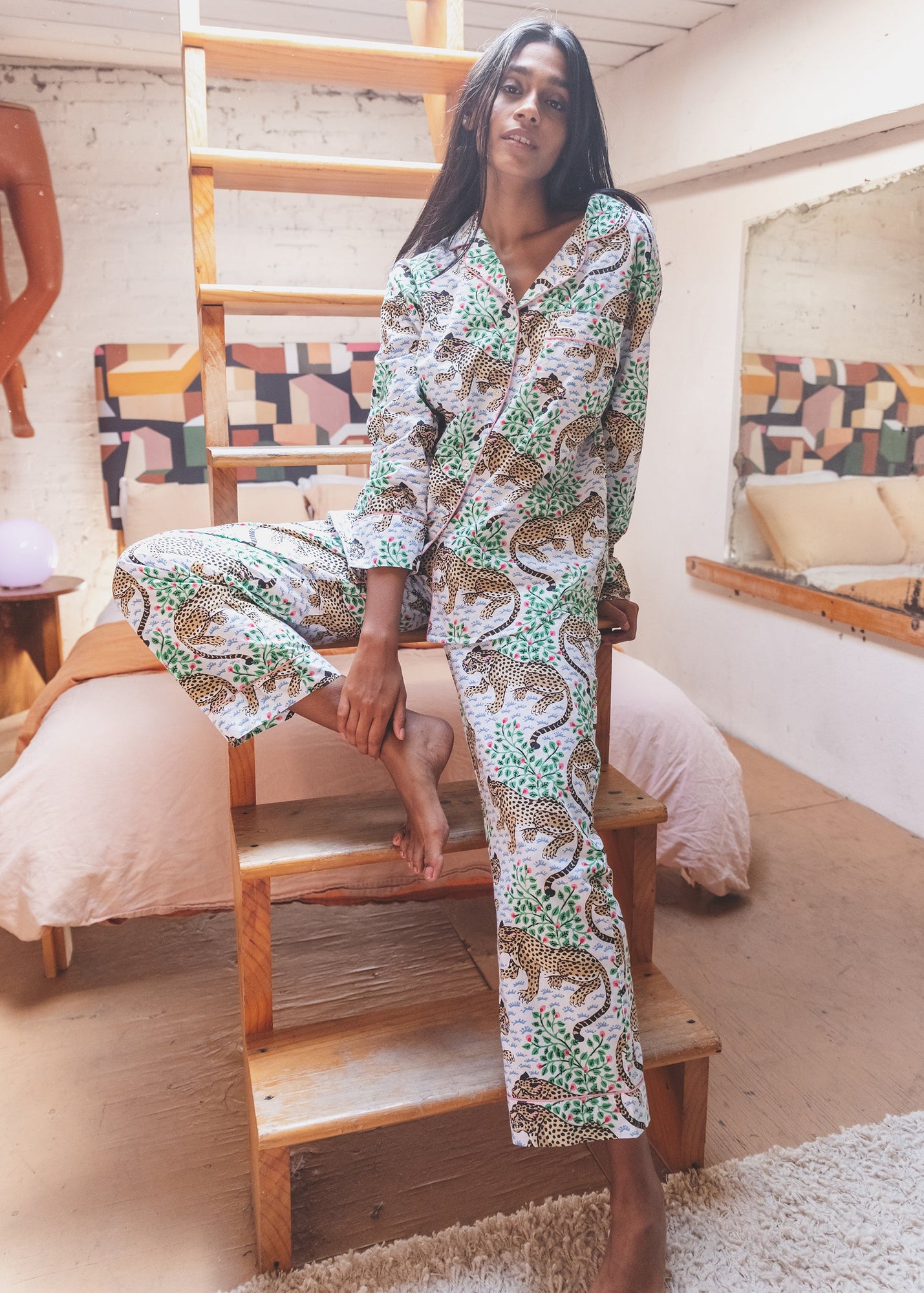 Bagheera - Long Sleep Set - Cloud - Printfresh