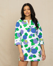 Hydrangea Hideaway - Slim-Fit Tunic - Cloud - Printfresh