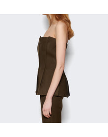 Proenza Schouler | Women | Corinne Strapless Top | Dark Loden