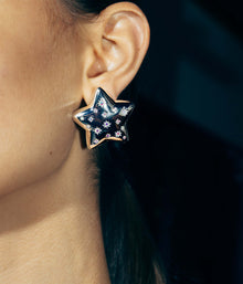Puffy Star Earrings in Silver - Loren Hope