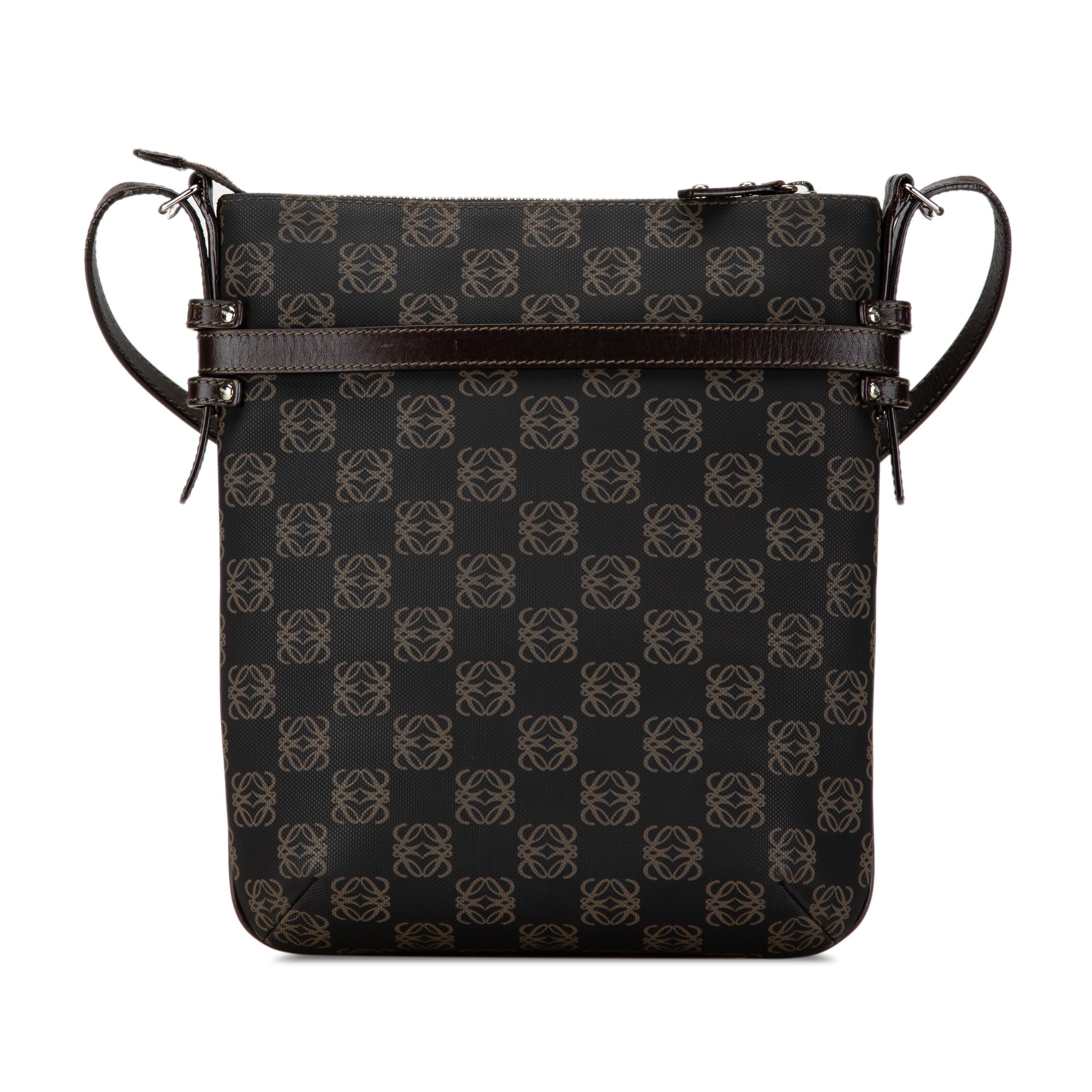 LOEWE | Pre-Owned Anagram Canvas Crossbody | Black